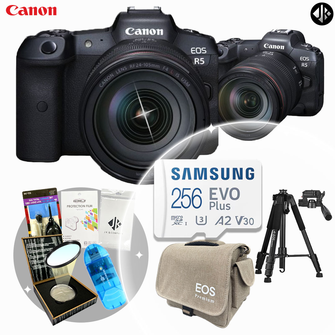 캐논 EOS R5 24-105 F4 KIT + 악세사리 8종 패키지 (256GB 메모리 + MCUV 필터 포함)_WJK 5,220,000원