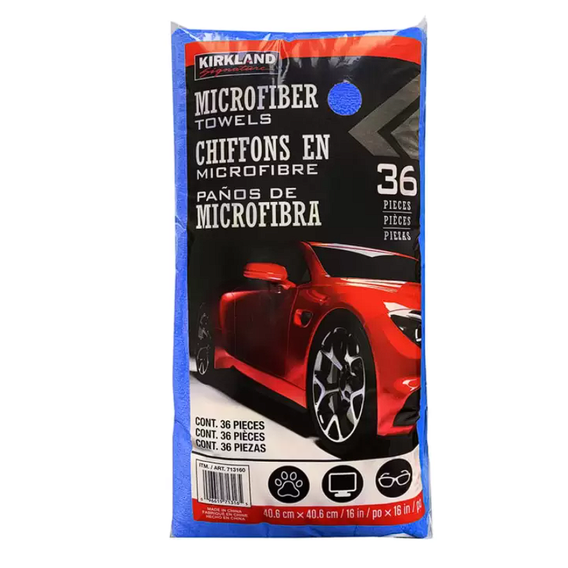 [에이.이.디] #2312 커클랜드 시그니춰 다용도 극세사 36장 타월 세차 가정 회사 정비 만능, 36장 파랑, 1세트 26,900원