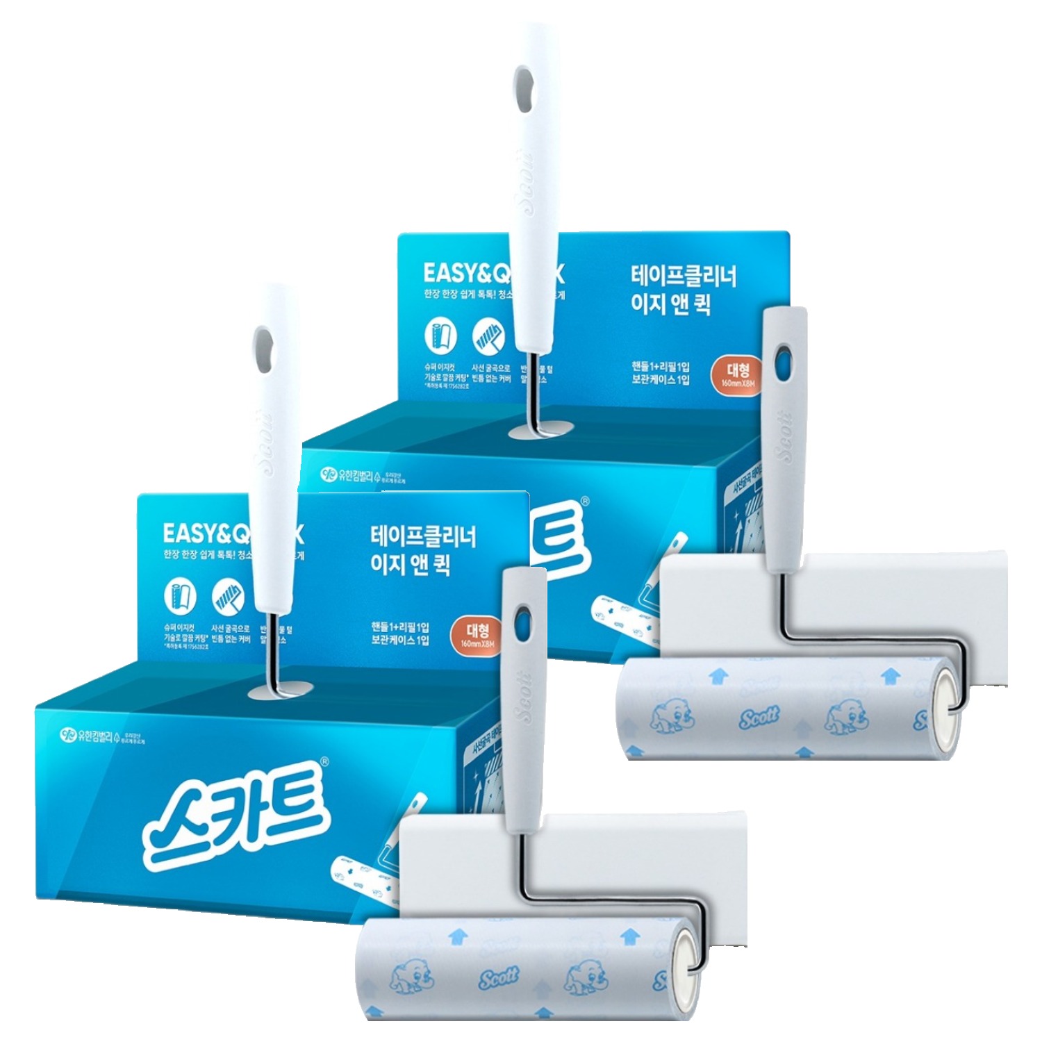 스카트 테이프클리너 이지 앤 퀵 핸들 대형 + 리필 + 케이스 22,200원