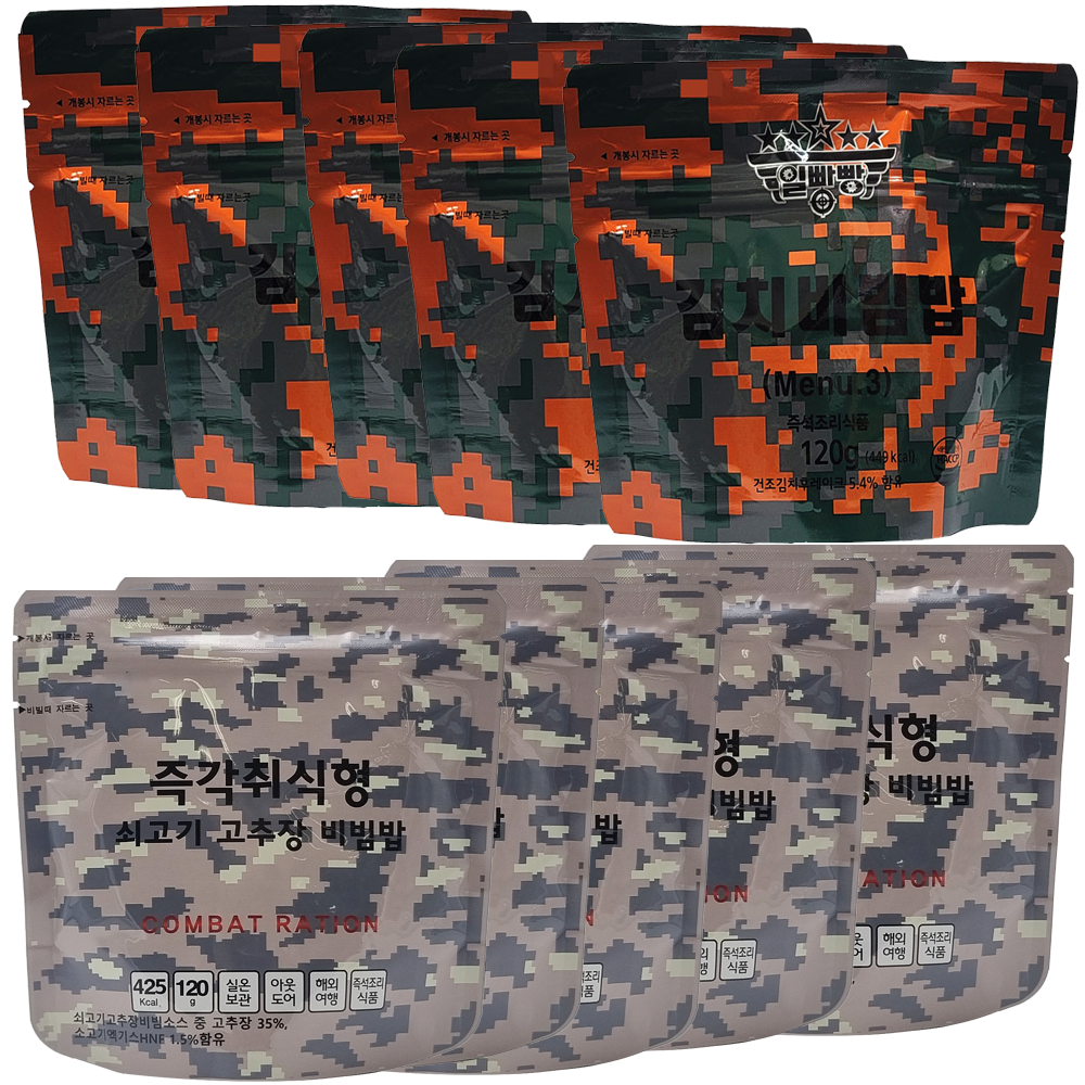 일빵빵 전투식량 즉각취식형 비빔밥 10개입 세트 29,880원