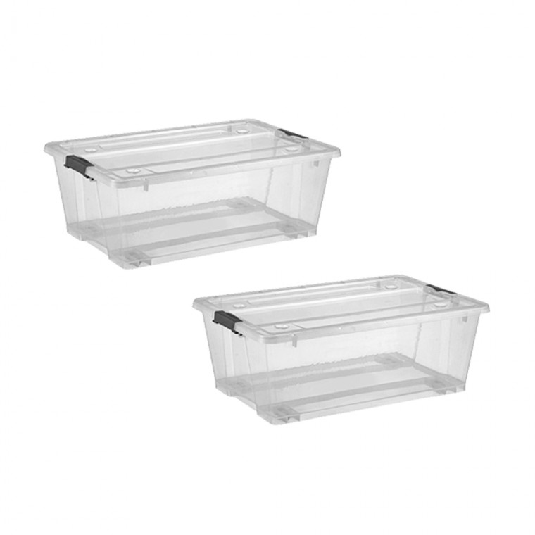 푸름살림 멀티 투명플라스틱 언더베드리빙박스 46리터 2개 옷수납정리 이불정리함 다용도정리함 54,100원