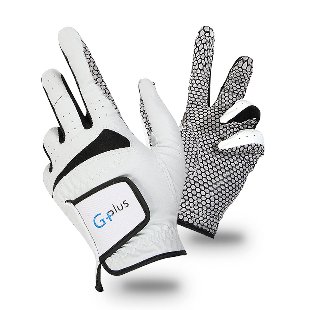 [1+1] 2켤레 세트 G-plus 파크골프 전용장갑 남성 양손 파크골프장갑, 2세트, 화이트블랙 22,000원