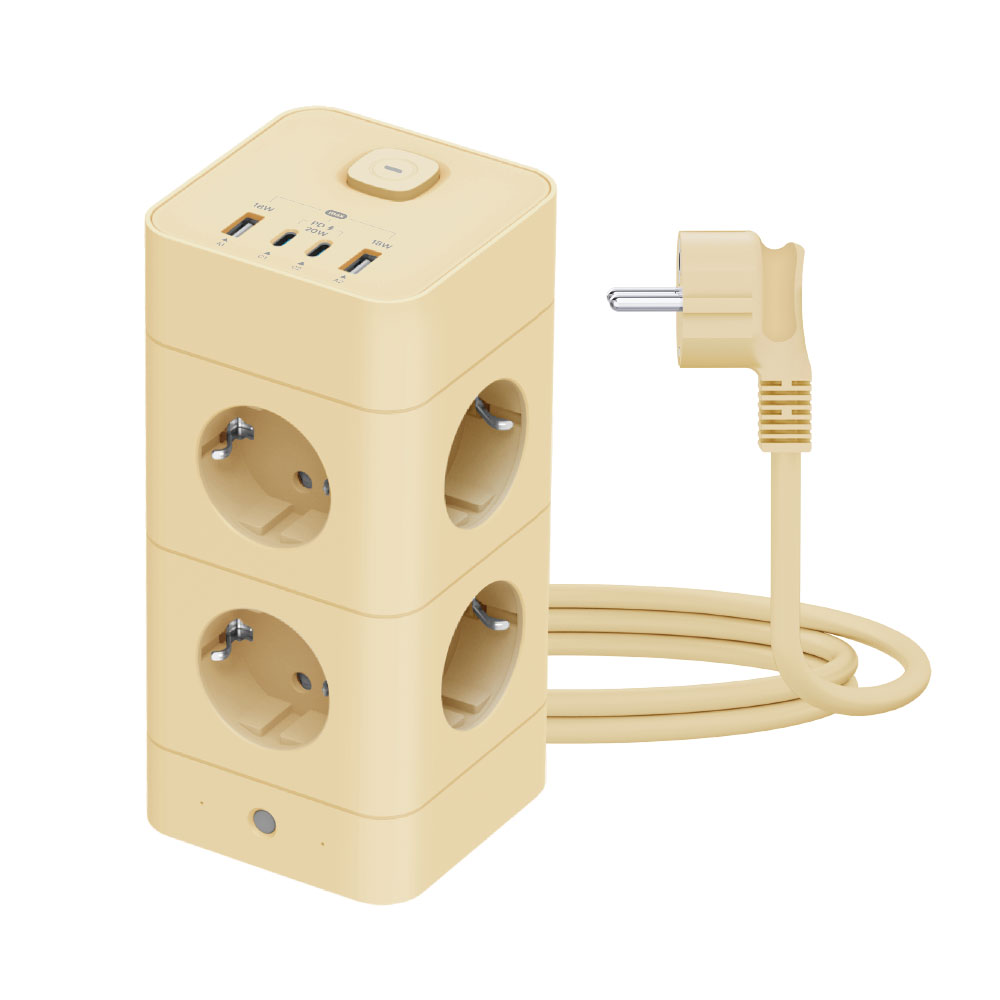 에코너 타워 멀티탭, 2단 12구 / 바닐라베이지, 1개 64,000원