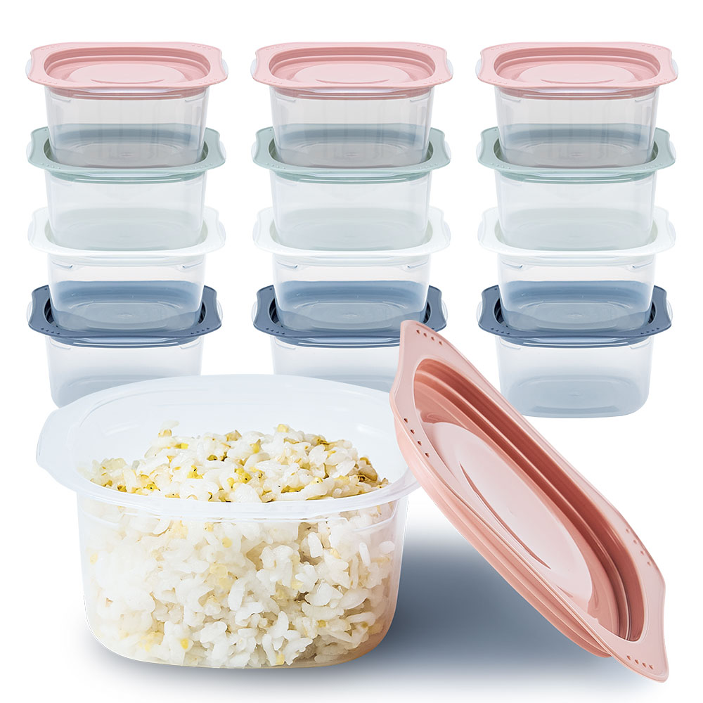 싱글만랩 전자렌지용 국산 냉동밥보관용기 300ml, 혼합색상, 12개 15,990원