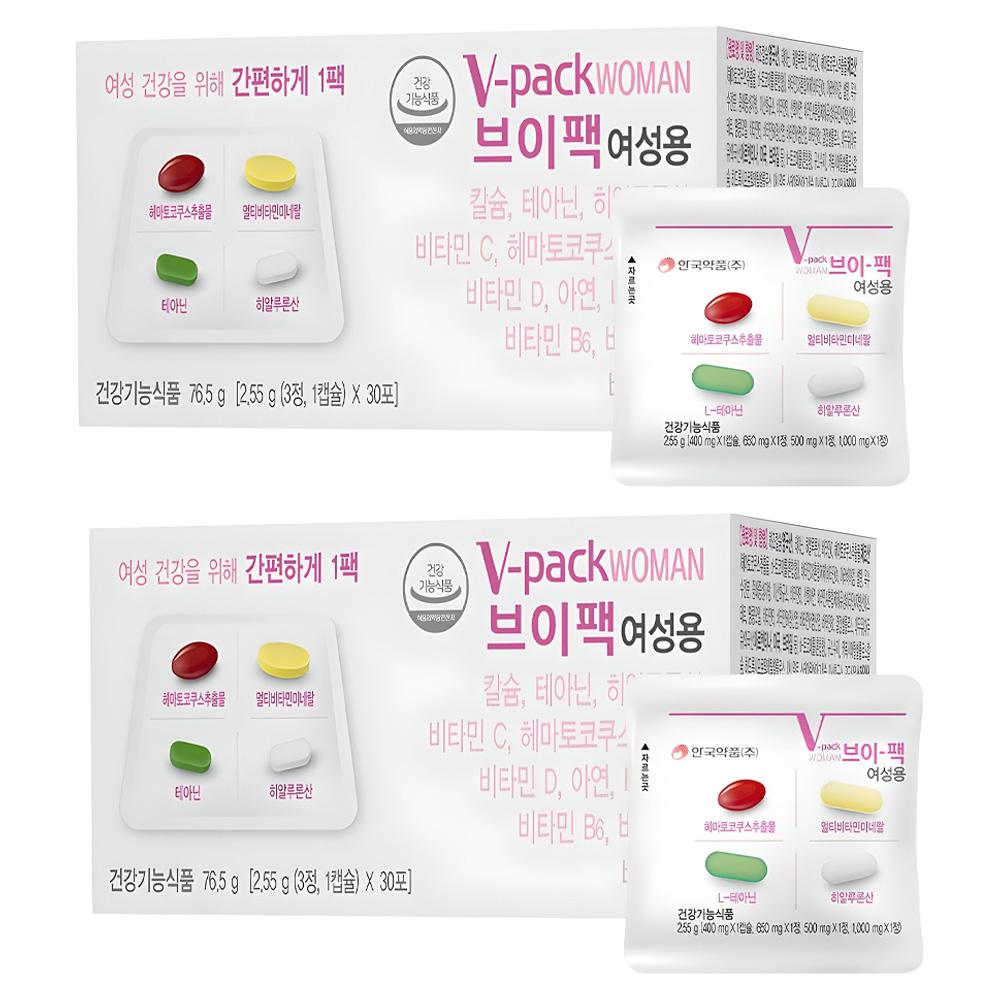 브이팩 여성용 멀티비타민, 30회분, 2개 67,000원