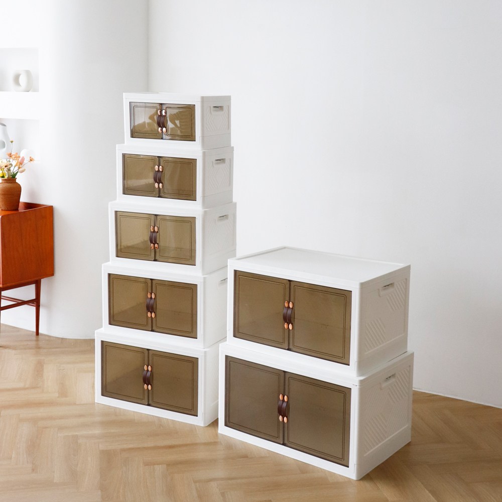 폴딩플랫 폴딩 리빙박스 수납 정리 이동식 수납장 (7size) 51,200원