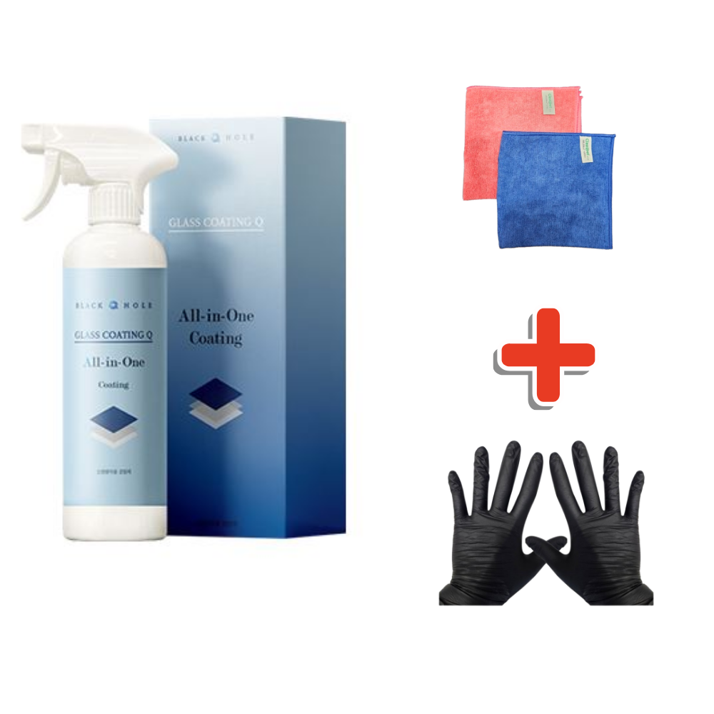 블랙홀 글라스 코팅큐 500ml 유리 거울 입주 청소 다용도 세정 코팅제 + 전용타월 2장 19,900원