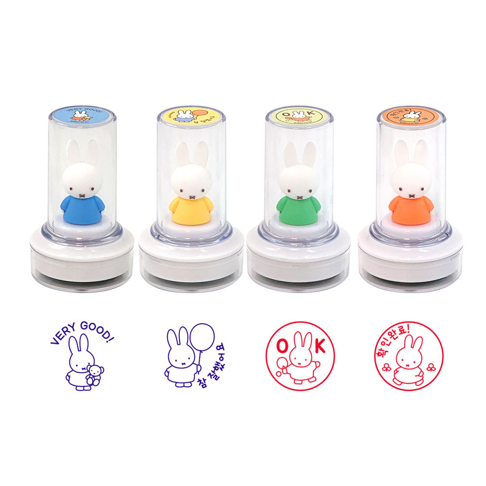 미피 피규어 만년 도장 4종1세트 칭찬 어린이 유치원 초등학생 도장 다꾸 책상 꾸미기 14,400원