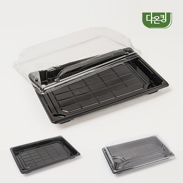 다온킹(소량) 사각 초밥용기 HP-07 검정 합세트 14,490원