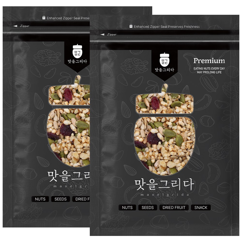 맛을그리다 뿌려먹는 토핑그린 믹스너트 1kg (500g+500g) / 햇 견과류 국산 볶음 발아현미 건강식 샐러드 요거트 베이킹 토핑용 24,650원