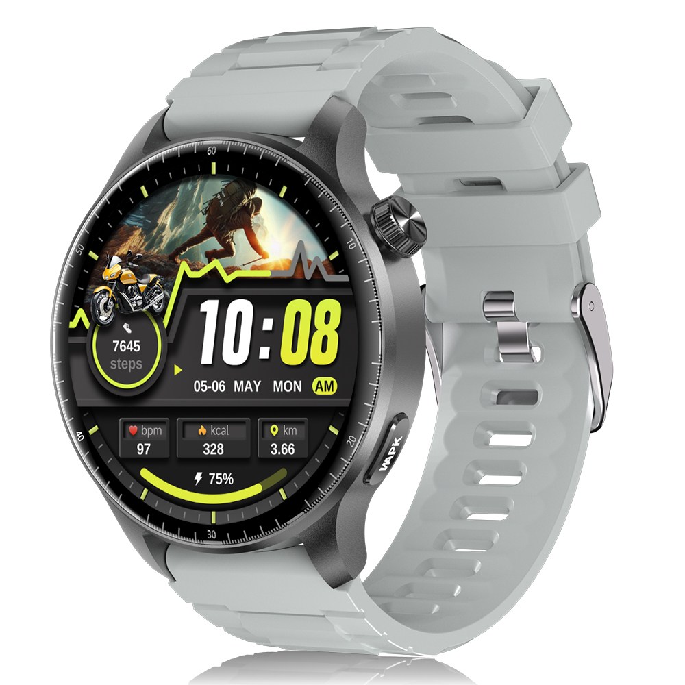 WAPIK AI운동인식 1.52인치 AMOLED 대화면 블루투스 스마트워치 ST50 통화가능 한글판, GPS + 블루투스, 3.8cm, 실버 115,900원