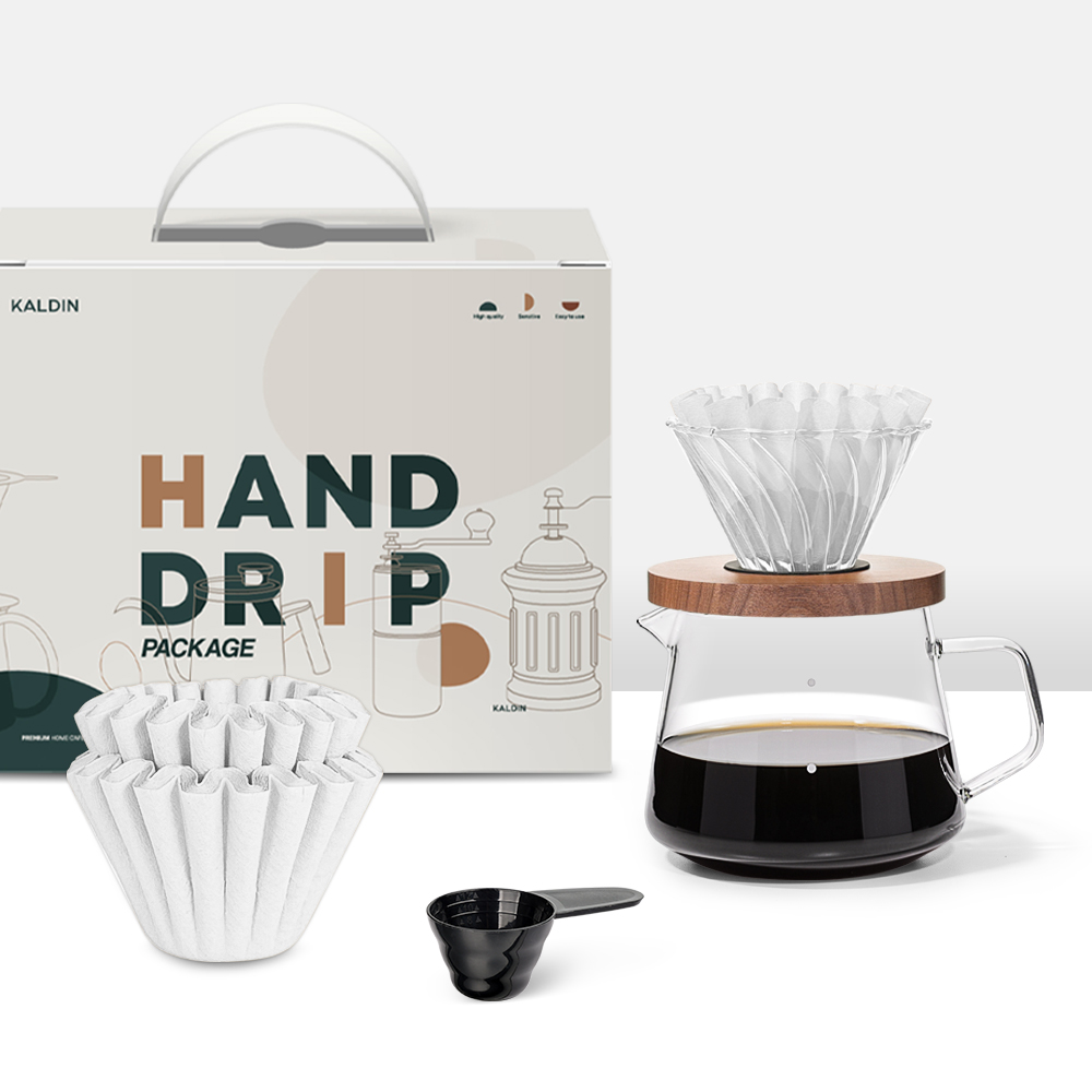 칼딘 웨이브형 클리어 핸드드립 세트 화이트 1-2인용, 1세트, 5종, 400ml 28,100원