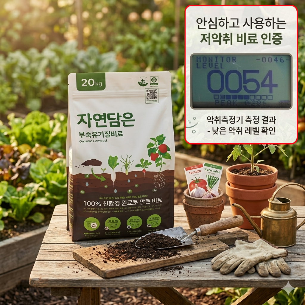 자연담은 냄새줄인 퇴비 1등급 텃밭 유기농 고추 배추 블루베리 냄새 없는완숙퇴비, 20kg, 1개 12,790원