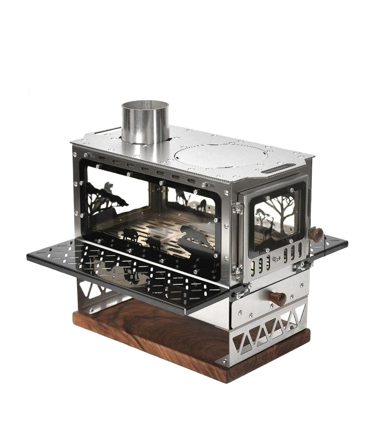 캠핑 화목난로 무연 스테인리스 휴대용 난방 텐트용 화로 스토브, 패키지2, 기본 색상 670,400원