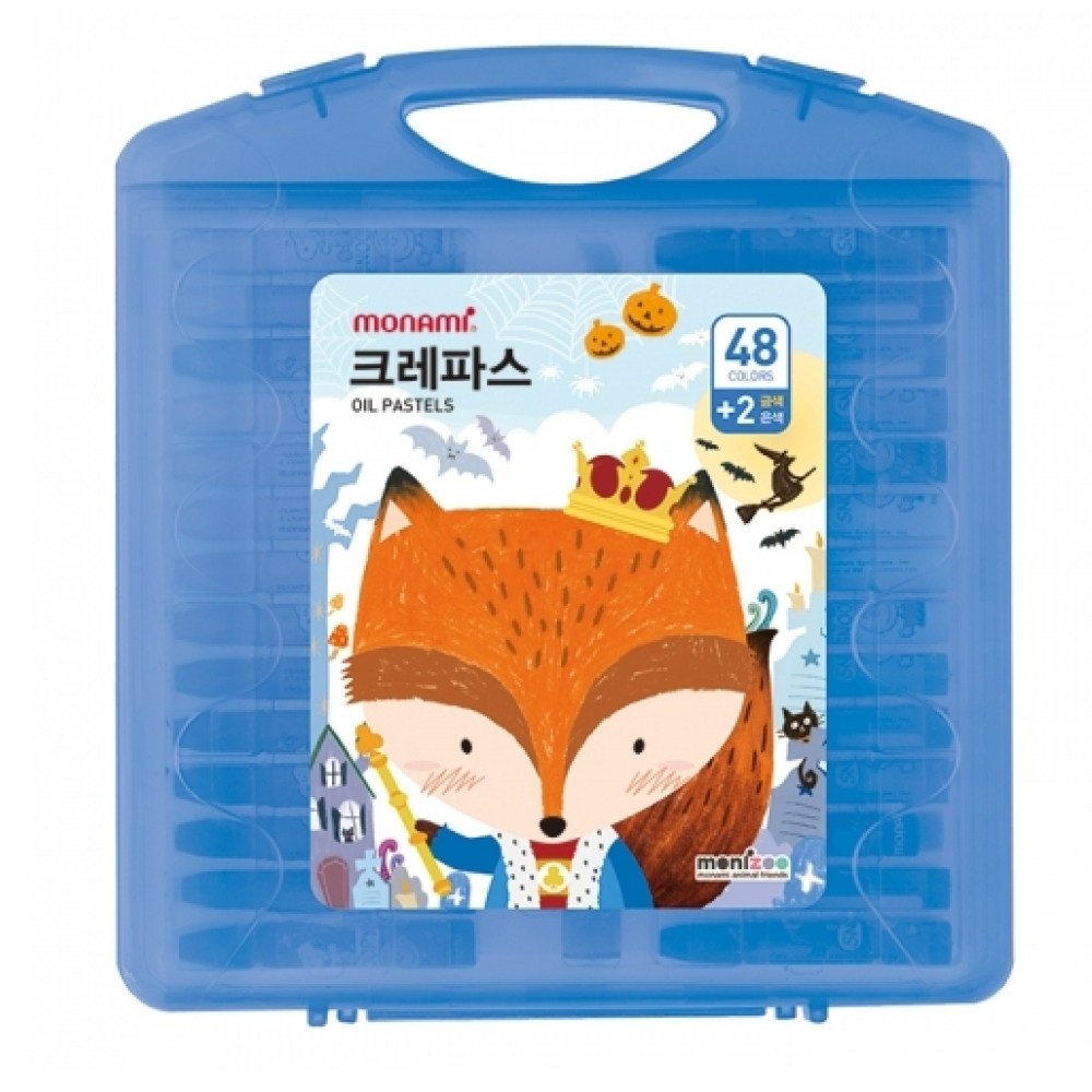 올드림 모나미 모니주 가방파스 크레파스 48색 블루 세트 신학기 준비물 이름표 견출지 세트 5,300원