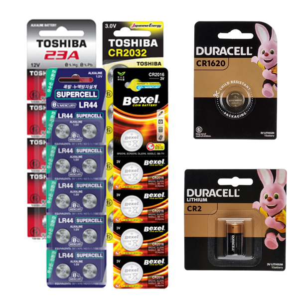 듀라셀 벡셀 도시바 슈퍼셀 리튬코인 CR / LR 특수건전지 모음 3,700원