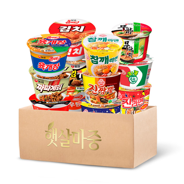 [햇살마중] 농심+오뚜기 인기 용기컵라면 12종 새우탕+신라면+김치 큰사발+육개장 큰사발+ 튀김우동+ 무파마+짜파게티+참깨라면+진라면순한맛+진라면매운맛+스파게티+진짬뽕, 1개 17,280원