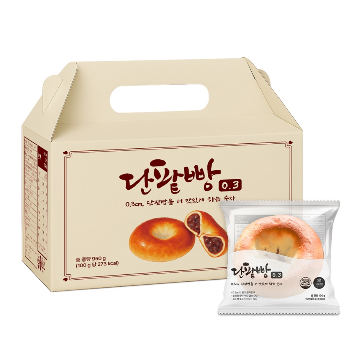 에프트리 단팥빵 1BOX 개별포장 선물세트 호두단팥앙금 개당 190g 든든한 간식 식사대용, 5개, 190g 19,900원