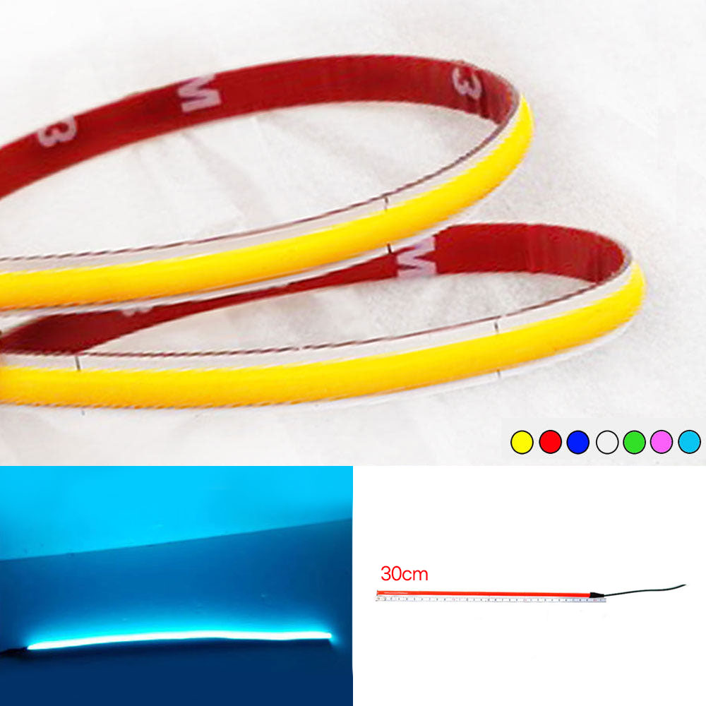 오토바이 튜닝 코브 LED 30cm 면발광바 초슬림 드레스업, 아이스블루, 1개 6,300원