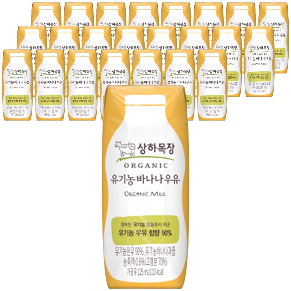 상하목장 유기농 멸균 바나나우유, 125ml, 24개 20,790원