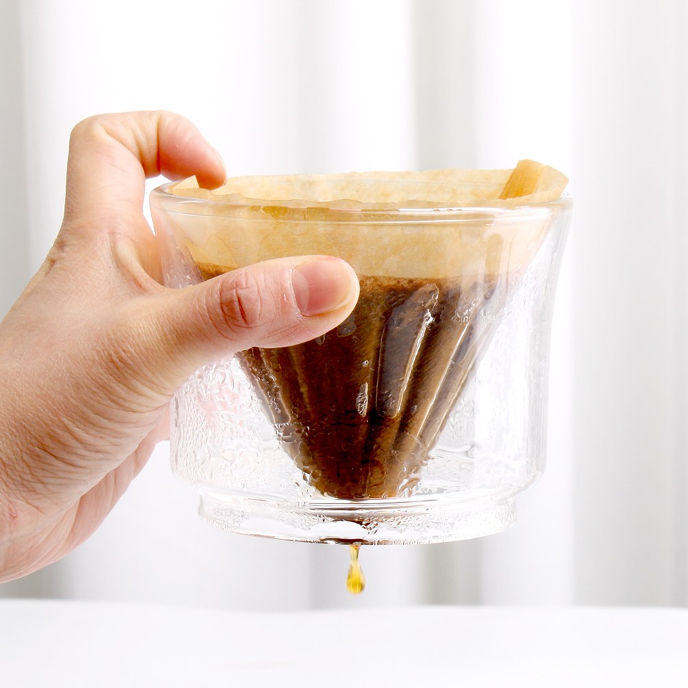 이중 더블 글라스 드리퍼 3 4 인용 라운드 유리 핸드드립 커피 드립퍼, 단품, 1개, 600ml 8,800원