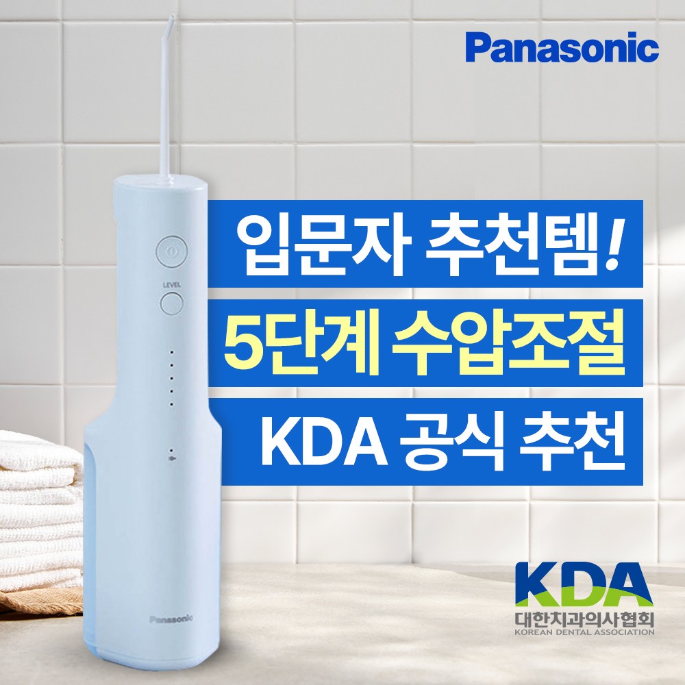 파나소닉 휴대용 무선 구강세정기 IPX7 방수 워터 치아 치간 물치실 세척기 EW-DJ26, EW-DJ26(화이트믹스) 119,000원
