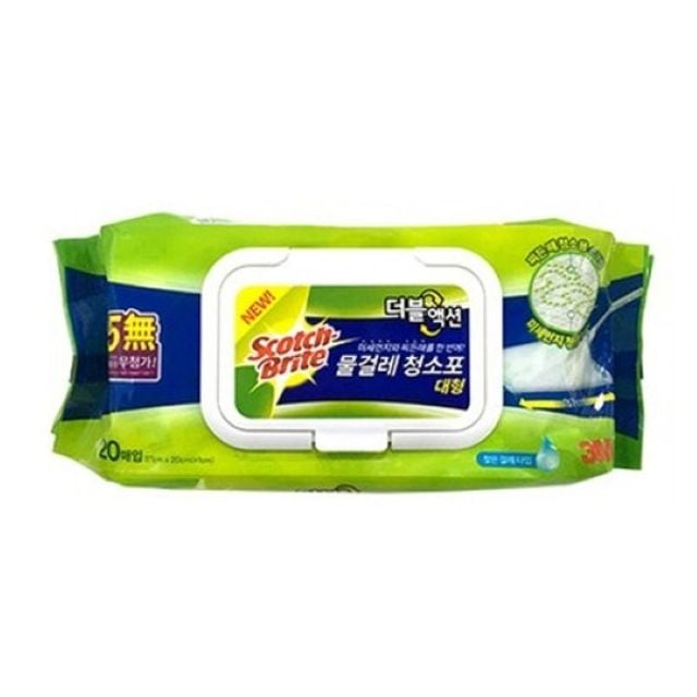 3M 스카치브라이트 더블액션 물걸레 청소포 대형 20매 kfo+0140WP, 없음 25,320원