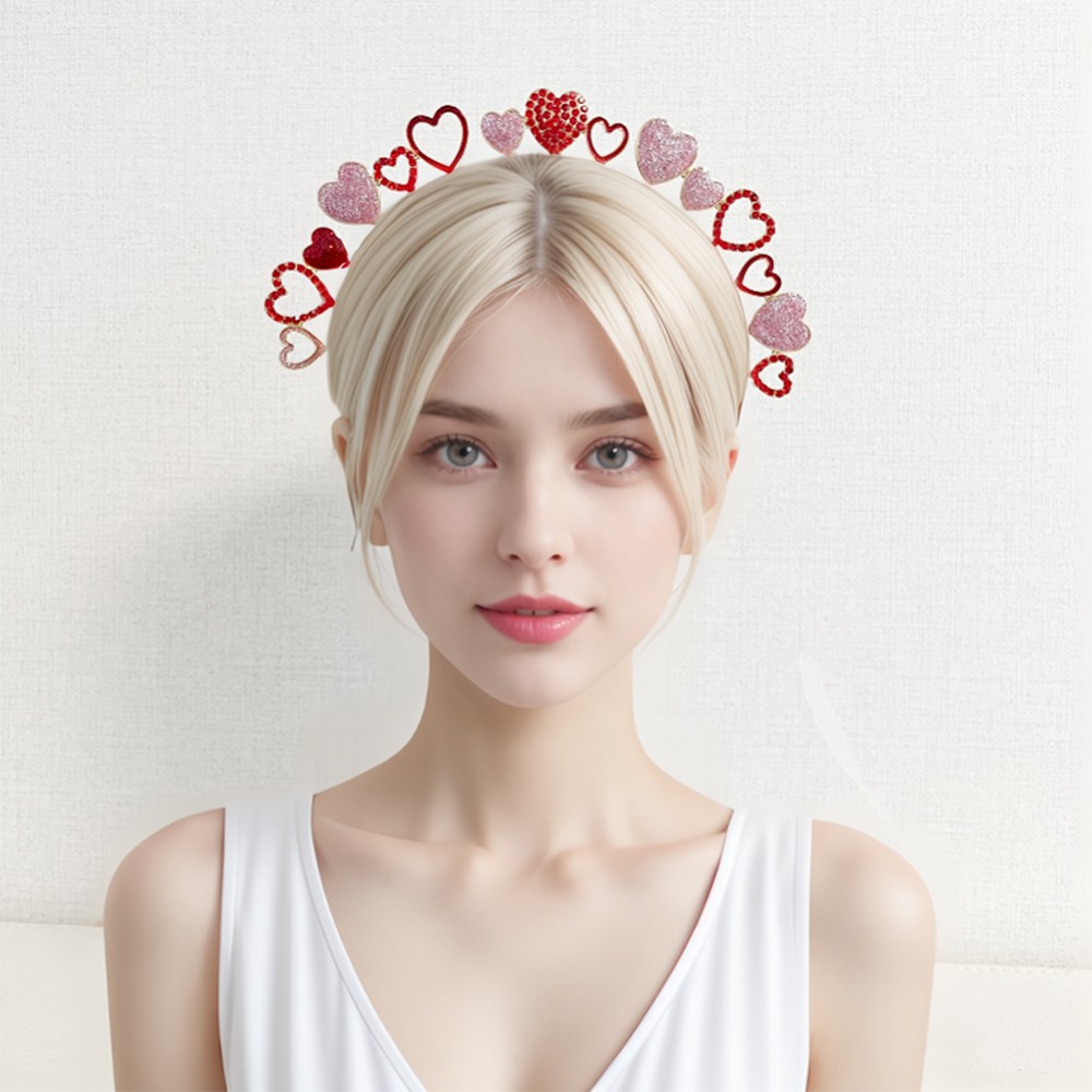 더복이벤트 러블리 하트 파티 이벤트 머리띠 머리핀, 1개 5,500원