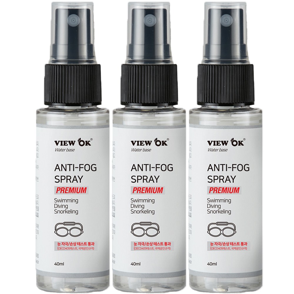 뷰오케이 프리미엄 물안경 안티포그액 김서림방지제 수경 스프레이 2+1, 3개 29,800원