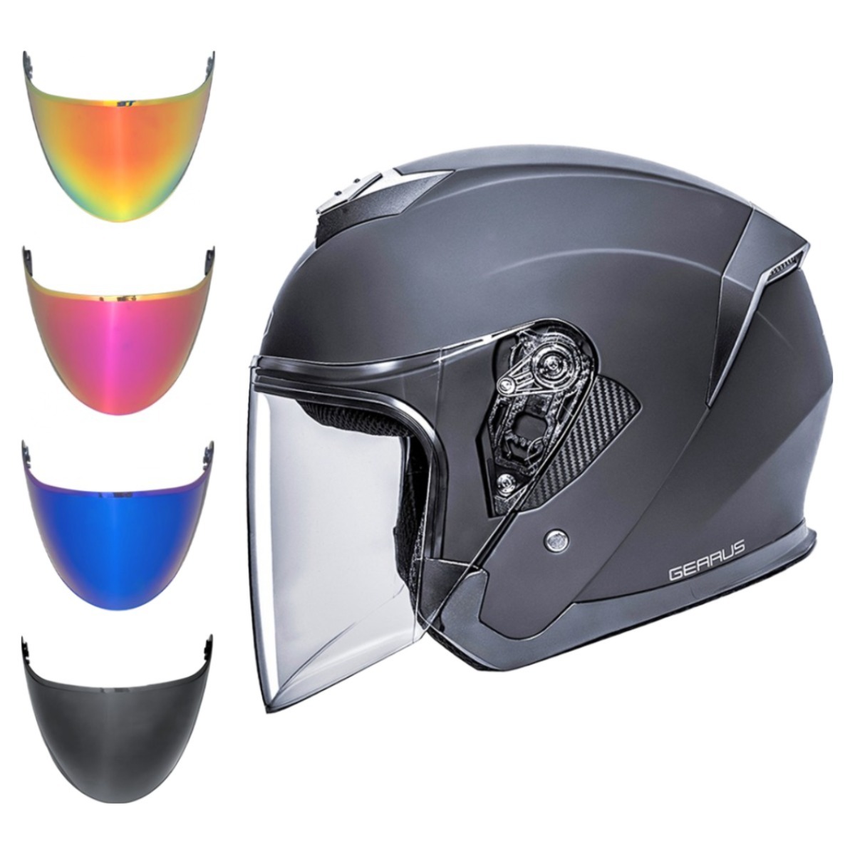 기어러스 오토바이 헬멧 ZX 초경량 스쿠터 헬멧 오픈페이스 헬멧 오토바이용품 배달대행 초경량헬멧, 기본 투명 쉴드 69,000원