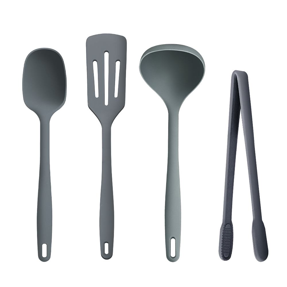 더하리 국산 플래티넘 실리콘 조리도구 4종 세트, 1세트, 차콜그레이, 볶음스푼+뒤집개+국자+집게 34,000원