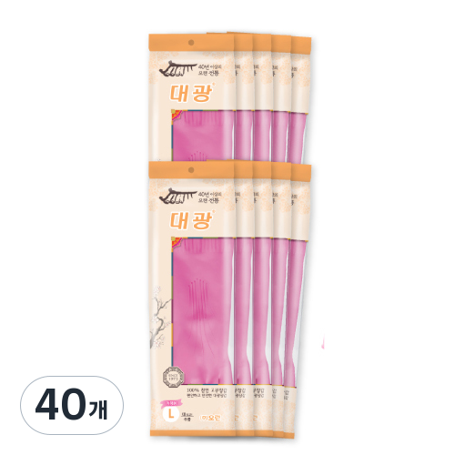 오런 대광 고무장갑, 핑크, 대(L), 40개 47,440원