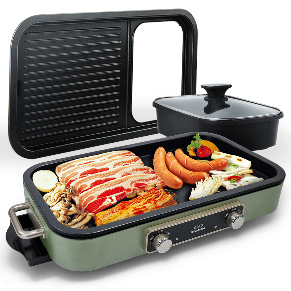 대원가전 와이드 가정용 캠핑용 반반 전골 멀티 그릴, DW-MG4827(카키) 109,000원