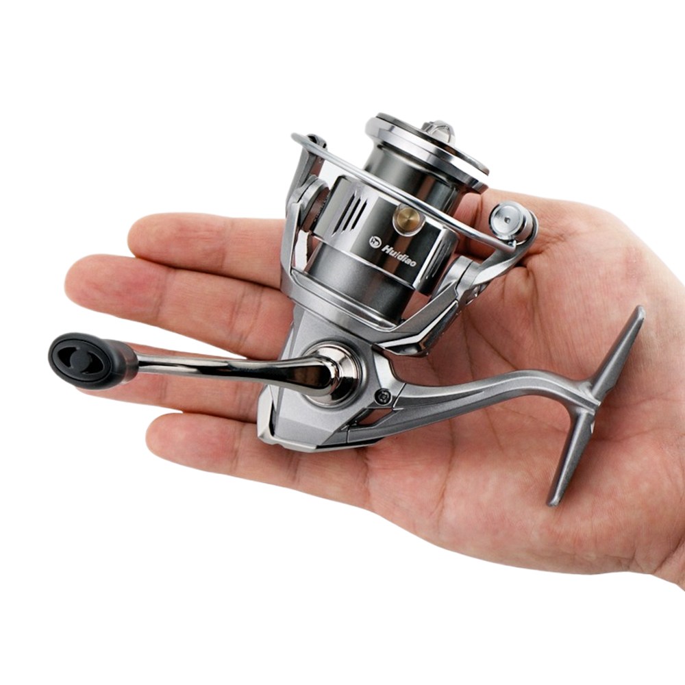 Huidiao 146g 미니 스피닝릴 울트라라이트 낚시릴 역회전 방지 스위치 없음 4+1BB 베어링 마이크로 낚시용, 실버, AP500V 15,900원