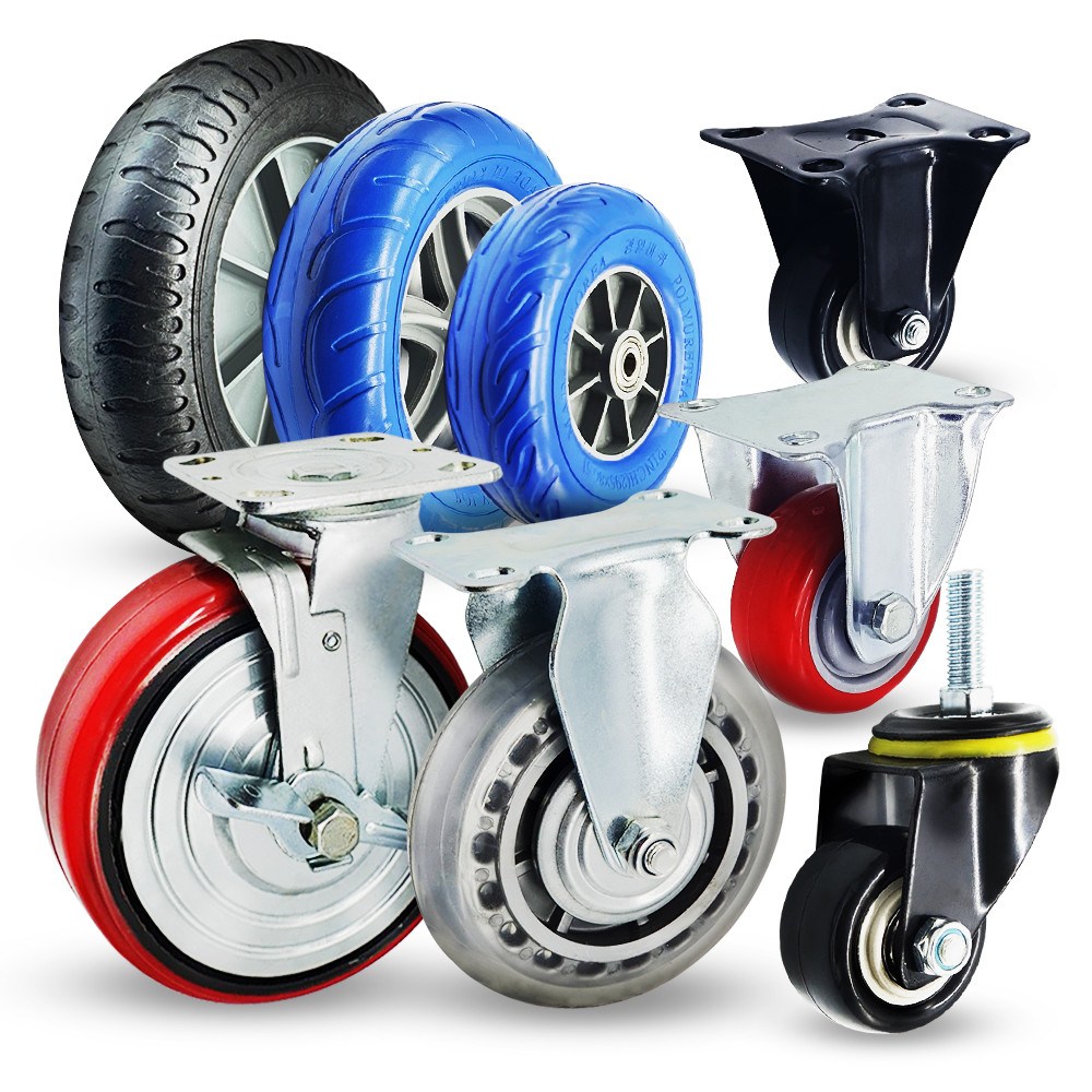 무소음 인라인 우레탄 고중량 캐스터 회전형 12.5cm(5인치) 투명, 1개 20,300원