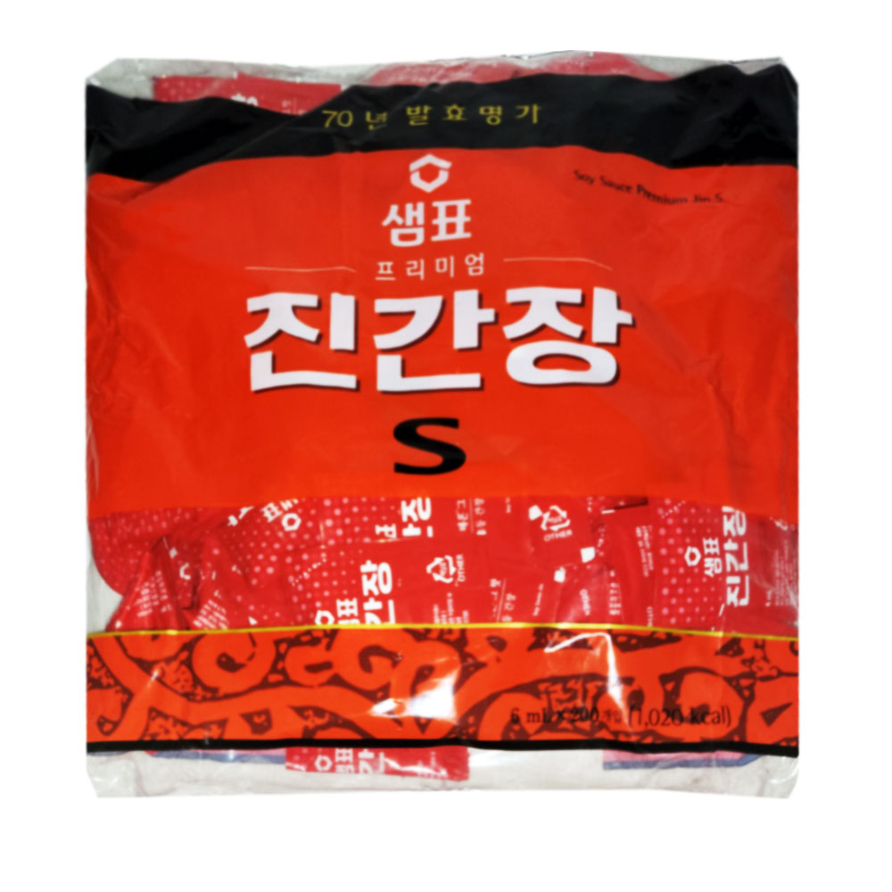 샘표 진간장S 6ml x 200개입 배달간장 일회용간장, 1개, 1.2L 9,020원