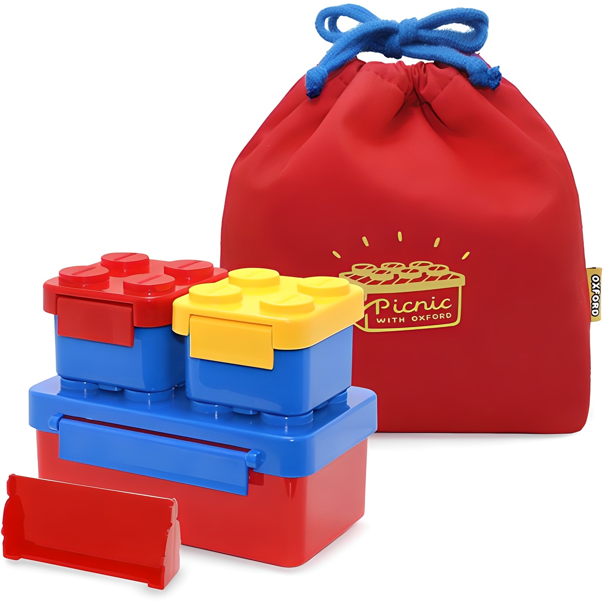 옥스포드 아동용 블럭 런치박스 + 보온보냉 파우치 레드 19,500원