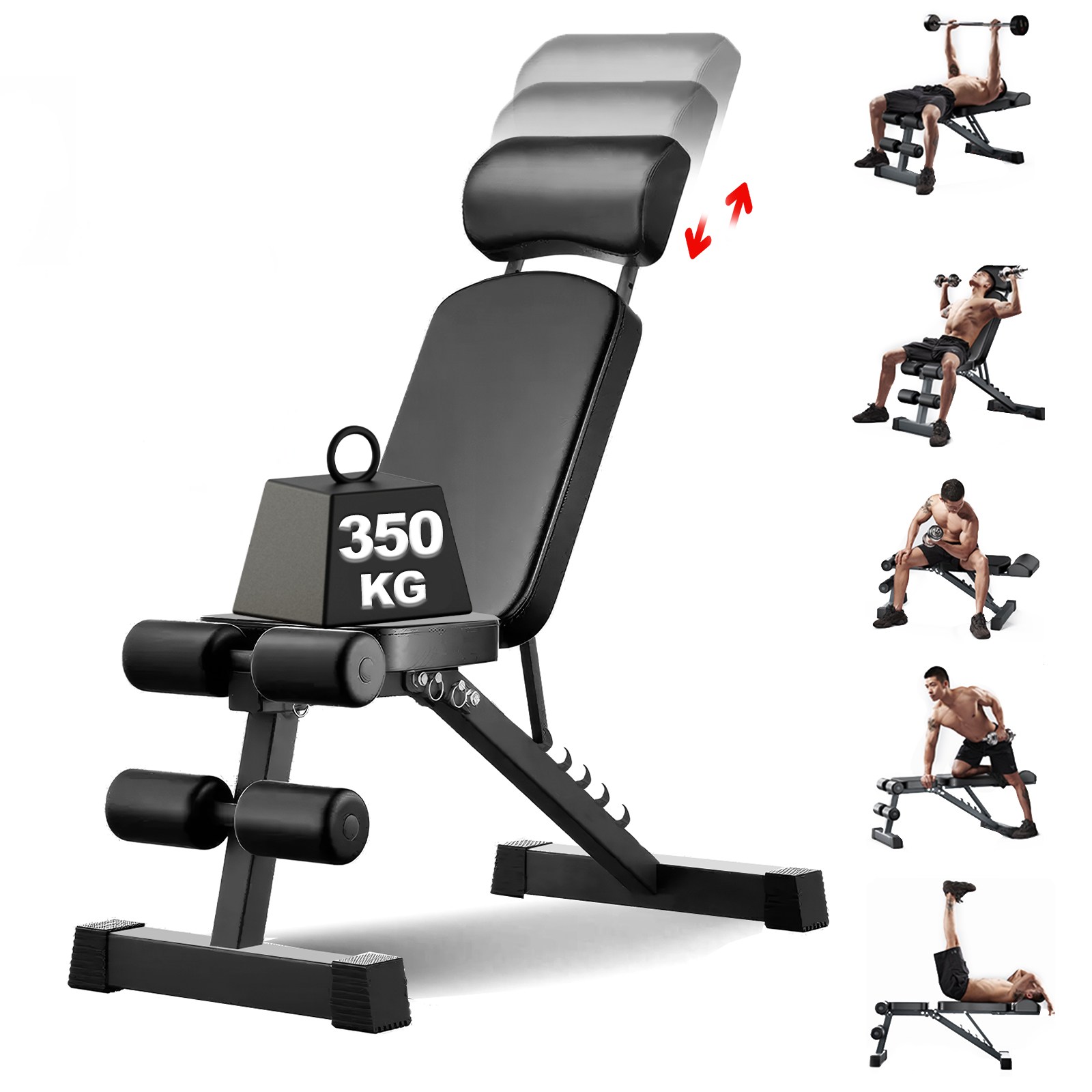 NewBoy 가정용 헬스 벤치 인클라인 벤치 각도조절 벤치 다기능 접이식 싯업 플랫 스틸 프레임 고밀도 폼 벤치프레스 덤벨 복근 운동 최대 하중 150kg 보관 용이 65,500원