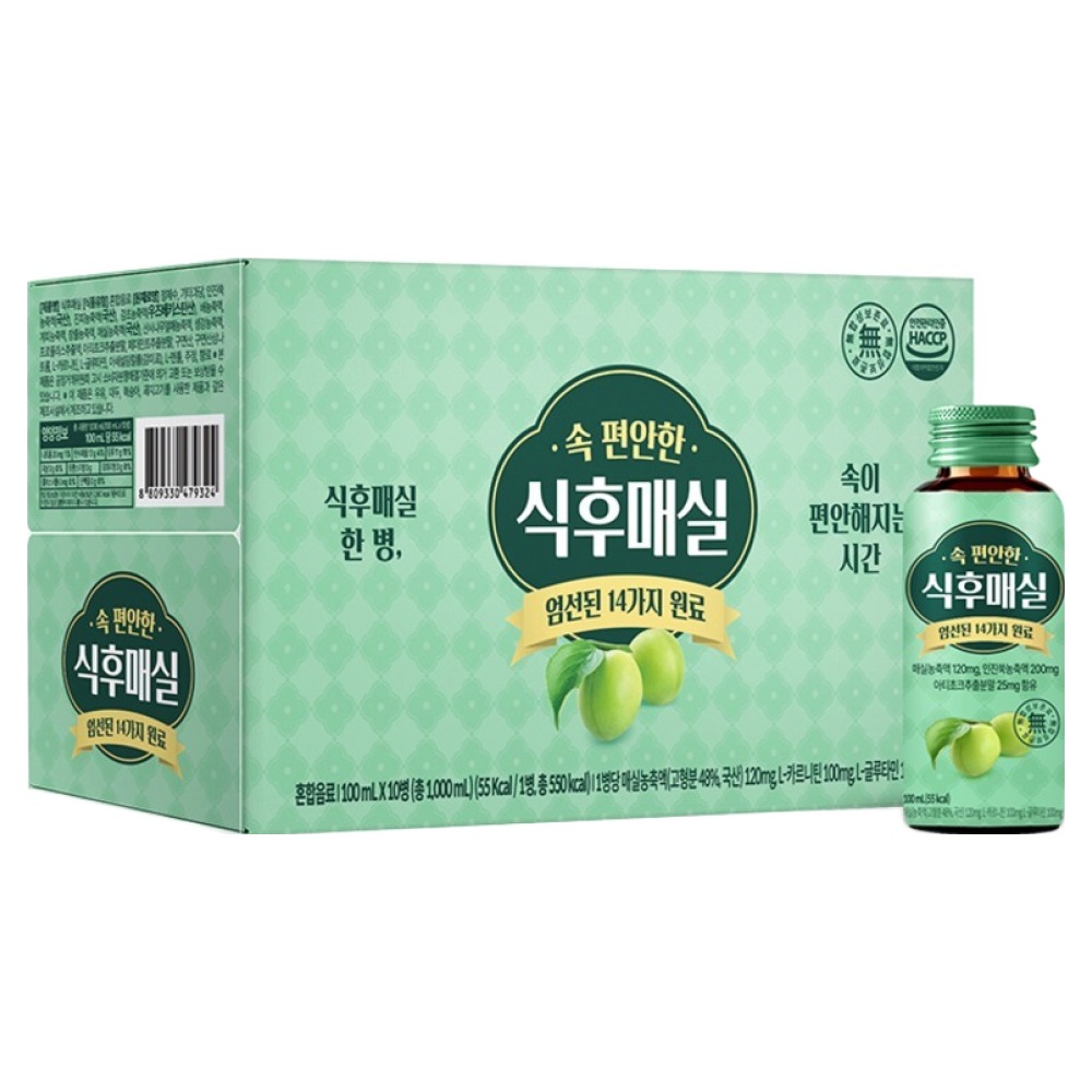식후매실 매실 음료, 10개, 100ml 8,850원