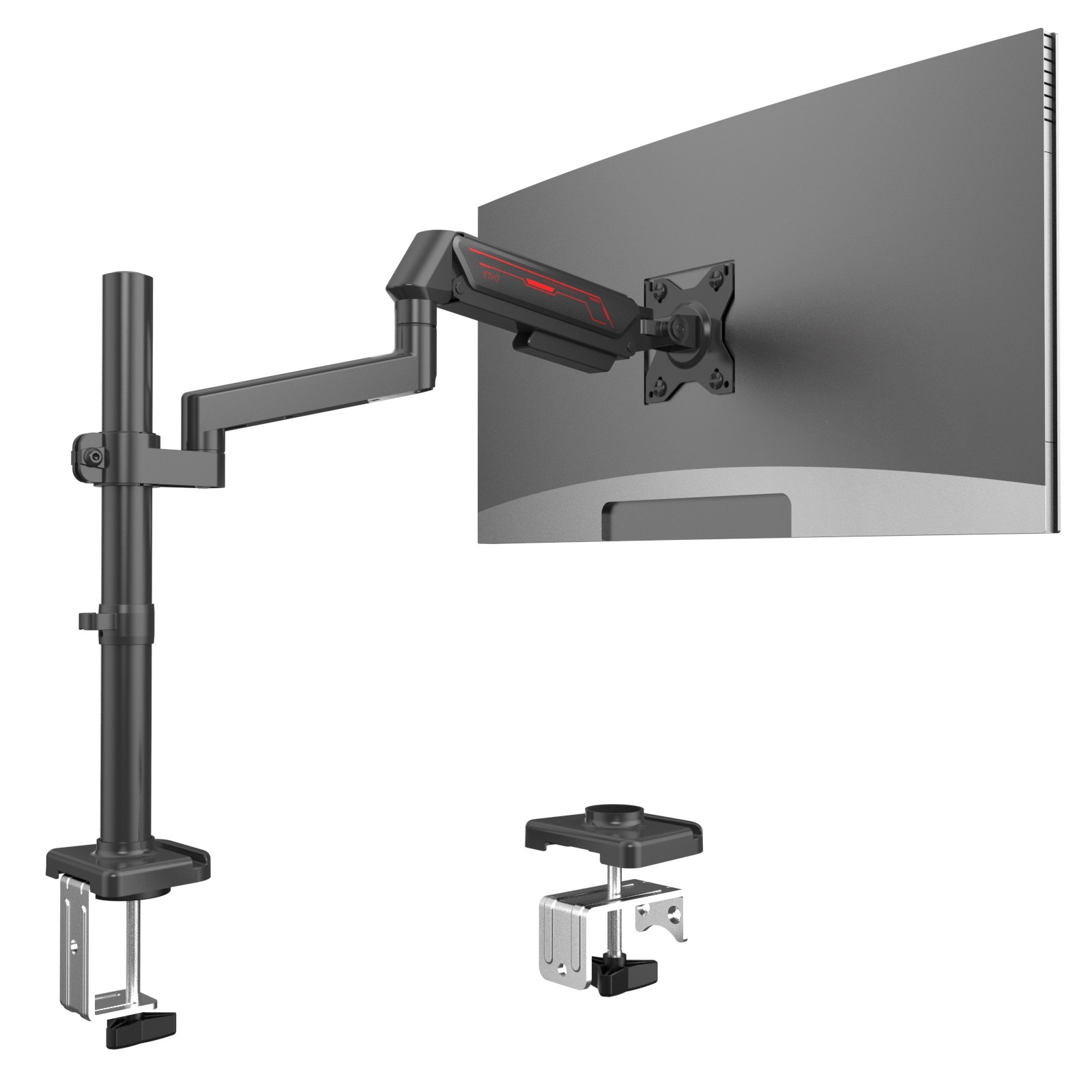 ETHU 싱글 모니터암 플렉스 핏 폴타입 고중량 거치대 17~32인치, 1개, 블랙 42,900원