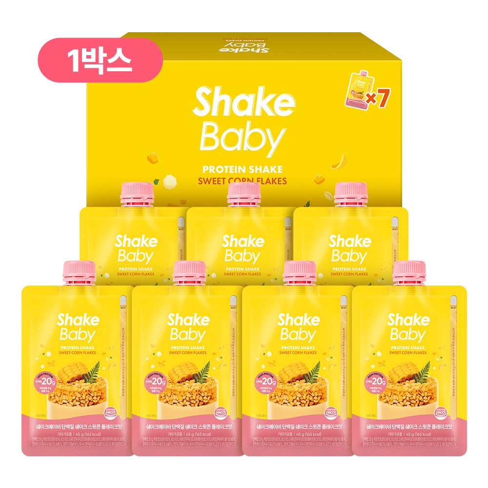 쉐이크베이비 단백질 쉐이크 스윗콘플레이크맛 파우치 7포, 315g, 1개 26,900원