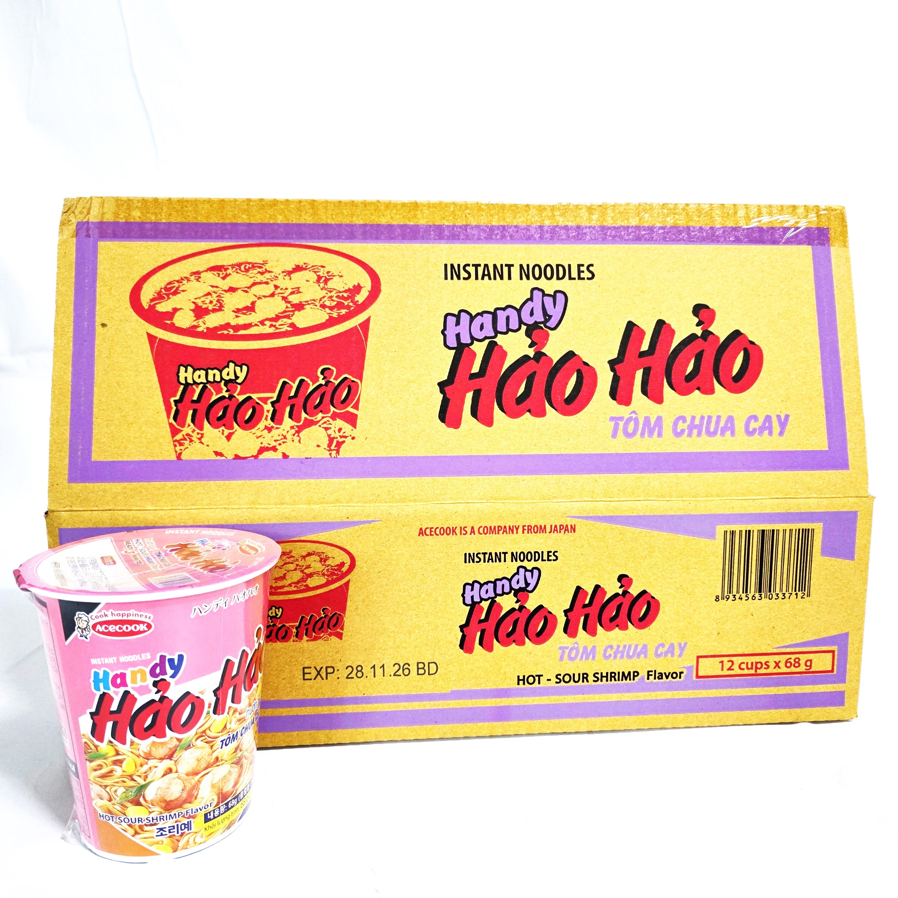 하오하오 에이스쿡 핑크 컵라면 새우맛 68g 15,300원