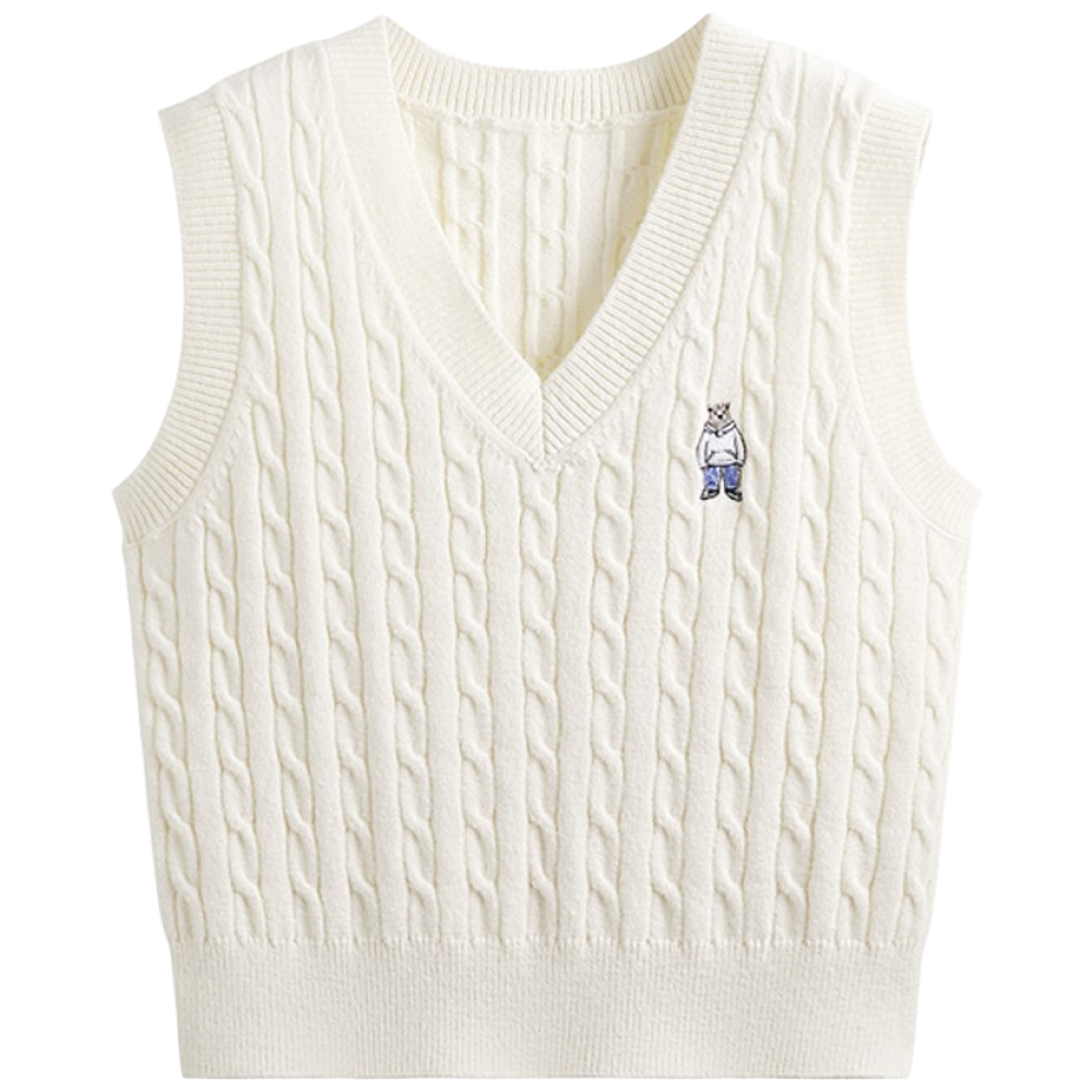 메이킹유 브이넥 꽈배기 베스트 WA12077칼라니트조끼 13,900원