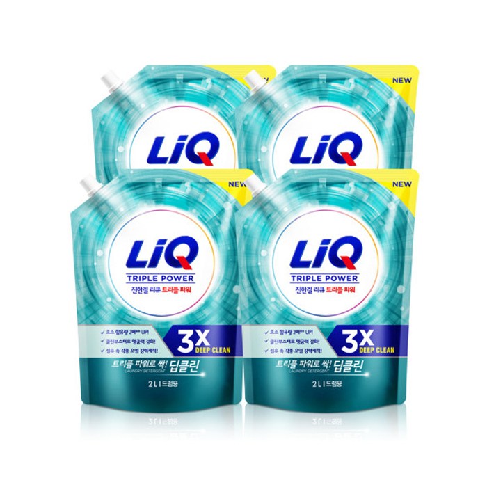 리큐 진한겔 딥클린 트리플파워 드럼용 액상세제 리필 24,190원
