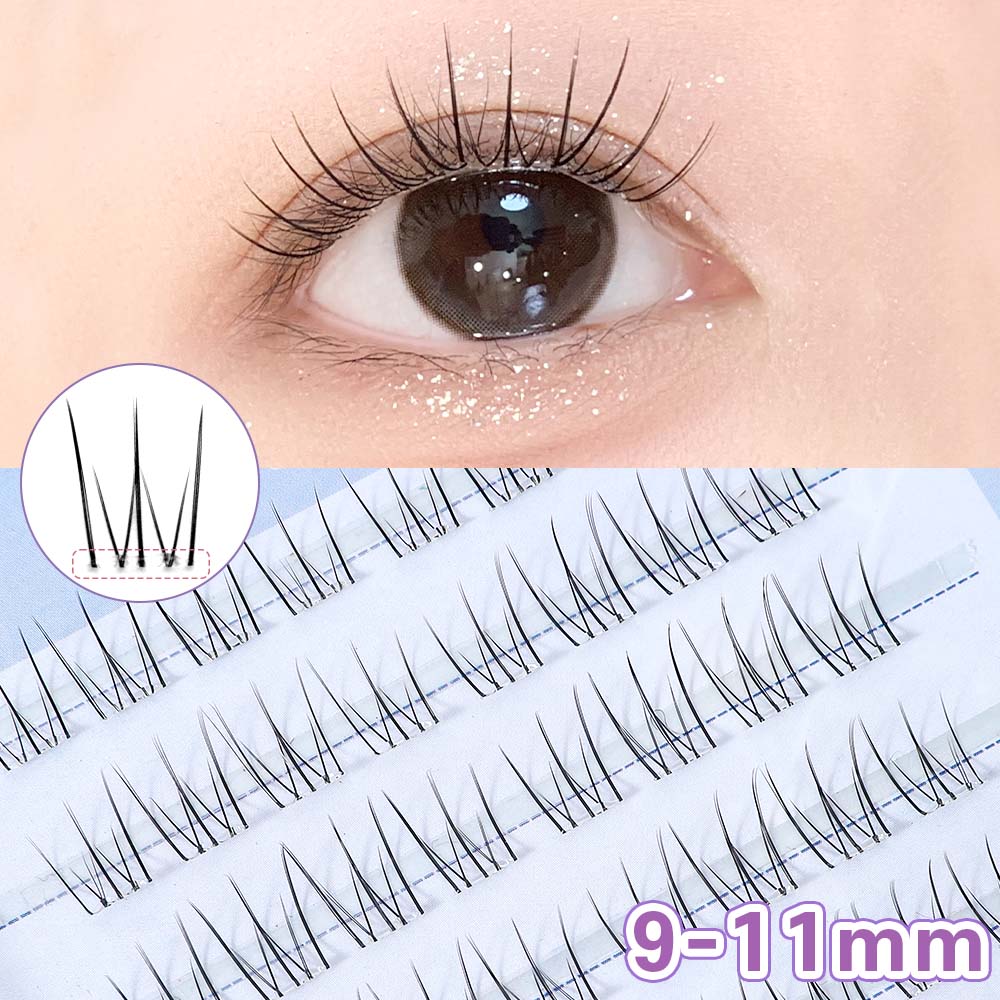 Winkii 노글루 속눈썹 자연스러운 포인트 아이래쉬 포근썸 9-11mm 풀 필요없음 80모 대용량 9,800원