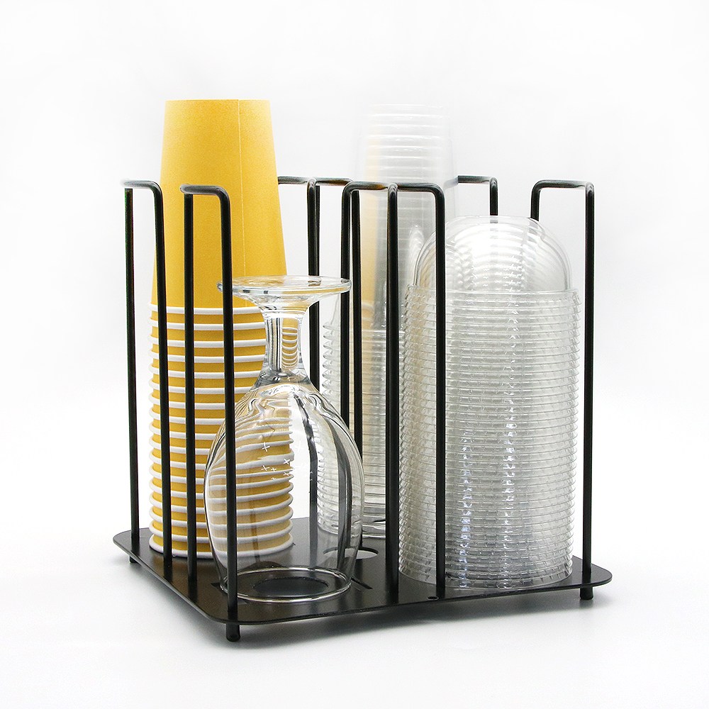 카페 디스펜서 정사각 4구 테이크아웃컵 정리대, 1개, 현재가 26,850원