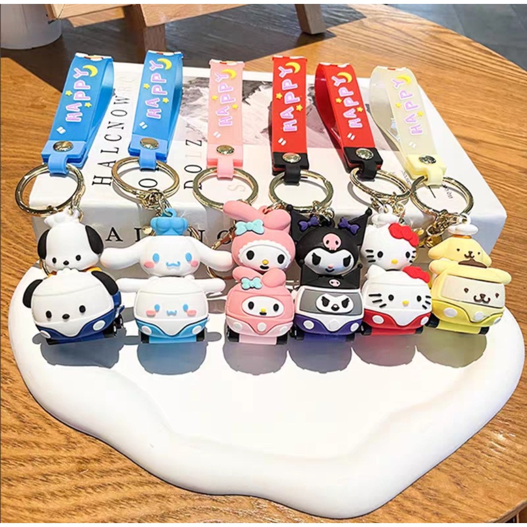 산리오 미니 자동차 피규어 키링 헬로키티 쿠로미 마이멜로디 시나모롤 포차코 폼폼푸린 캐릭터 가방 키링 열쇠고리 3,490원