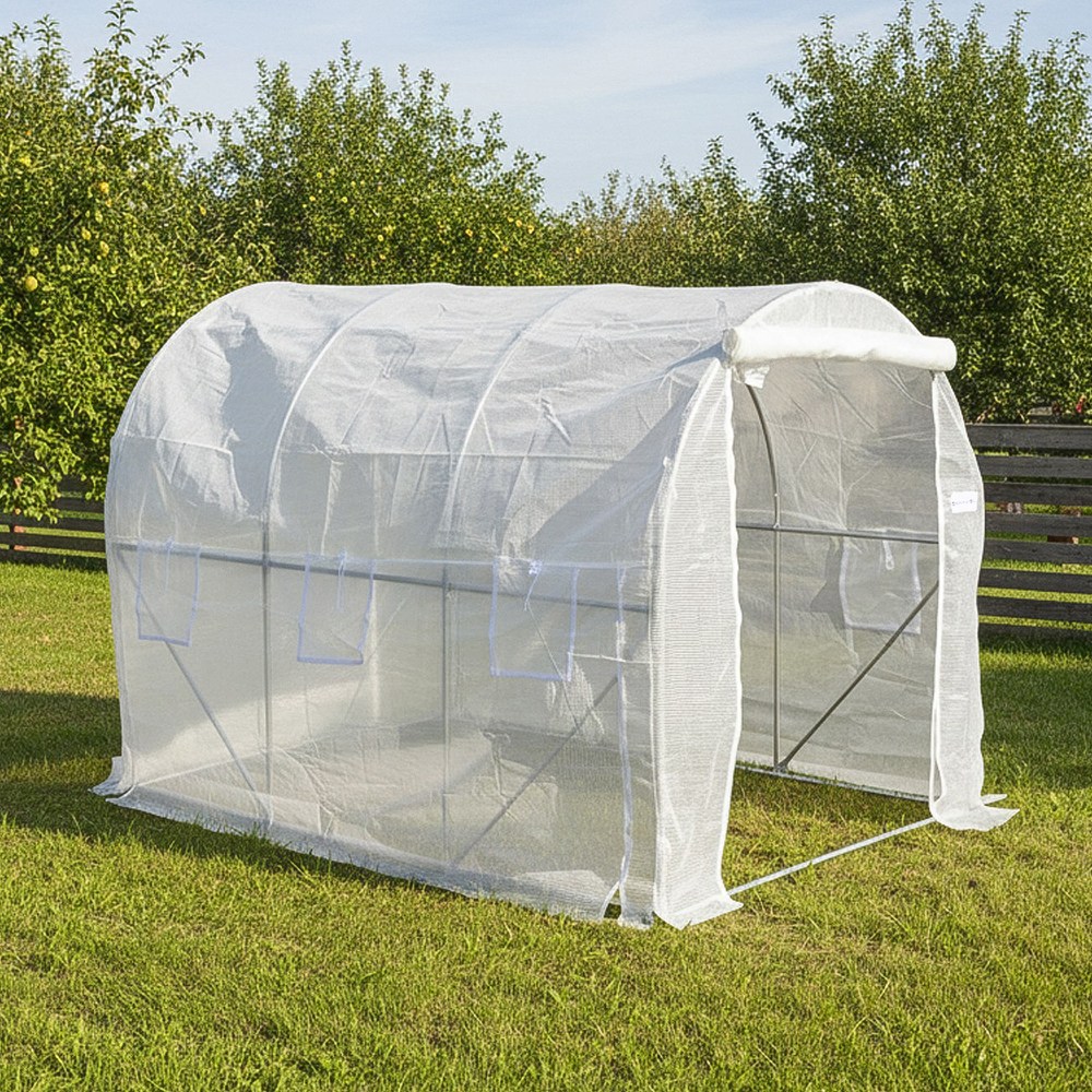 조립식 셀프 하우스 2X3M 비닐하우스 야외 농장 창고 자재 텃밭 옥상 농막 다육이 화원 온실, 화이트 109,000원