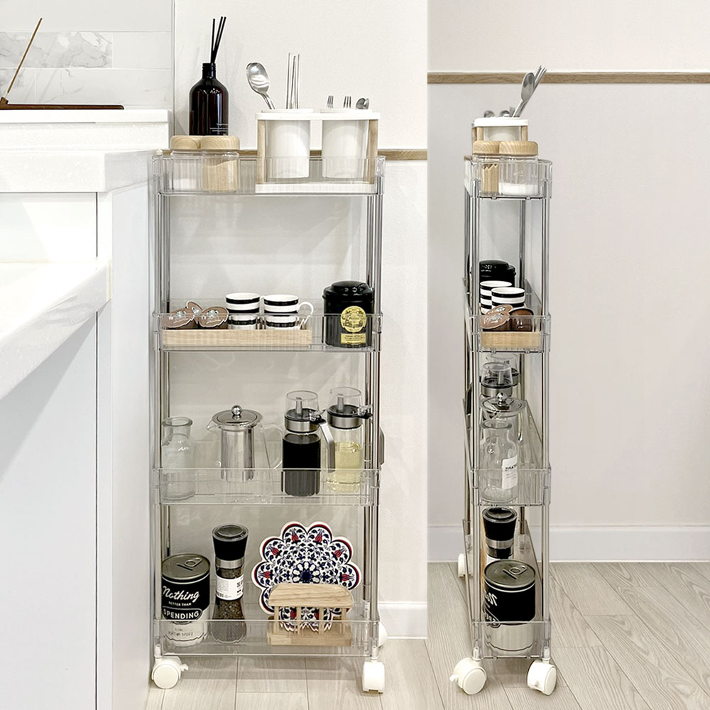 플레노 이동식트롤리 슬림 틈새선반 수납장 42,800원