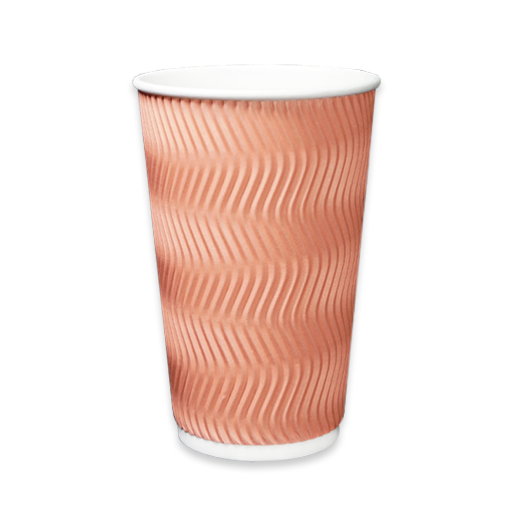 TYP 럭셔리 3중 단열종이컵 웨이브 코랄핑크 16온스 510ml, 1세트, 500개입 48,400원